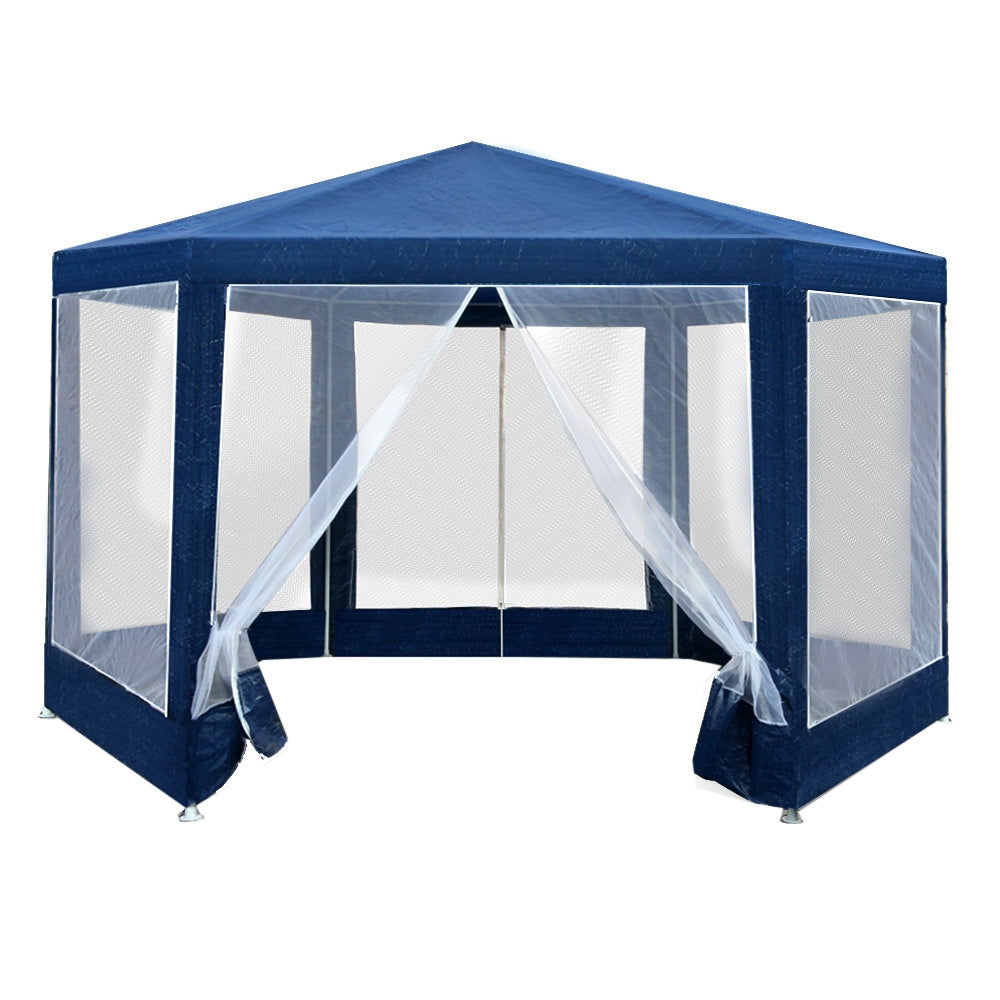 Instahut Gazebo Wedding Party Marquee Tent Canopy Outdoor Camping Gazebos Navy - SILBERSHELL