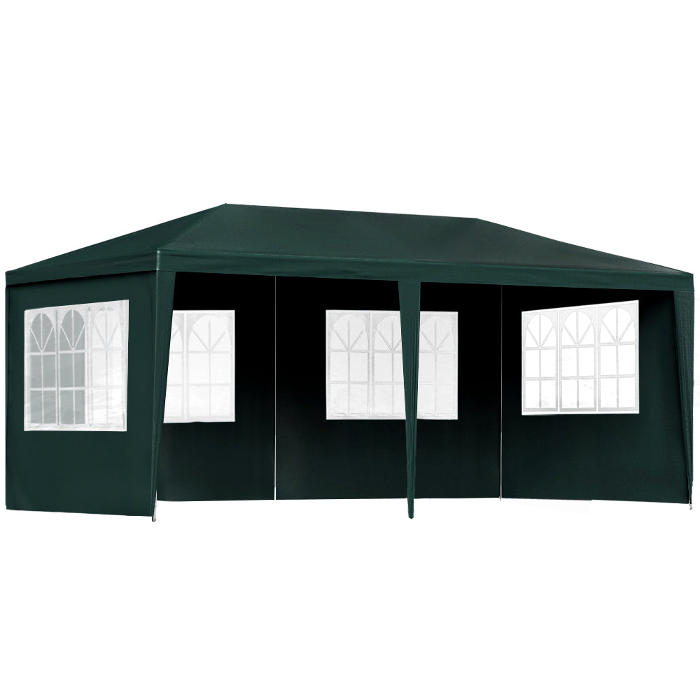 Instahut Gazebo 3x6 Outdoor Marquee Gazebos Wedding Party Camping Tent 4 Wall Panels - SILBERSHELL