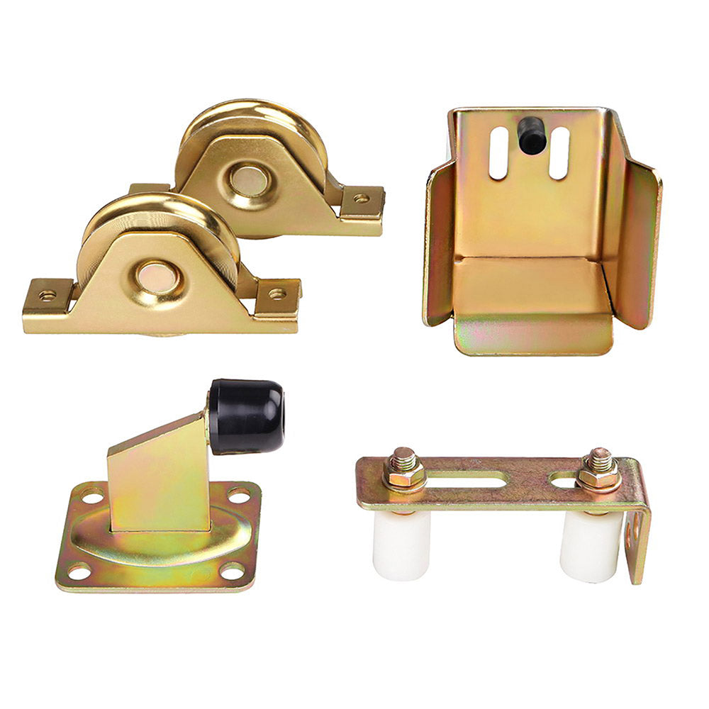 LockMaster Roller Guide Gate Opener Track Stopper Sliding Hardware Accessories Kit - SILBERSHELL