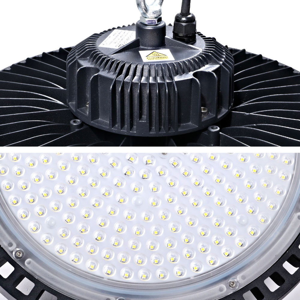 Leier LED High Bay Lights Light 200W Industrial Workshop Warehouse Gym BK - SILBERSHELL