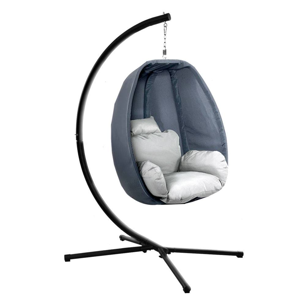 Gardeon Outdoor Furniture Egg Hammock Hanging Swing Chair Pod Lounge Chairs - SILBERSHELL