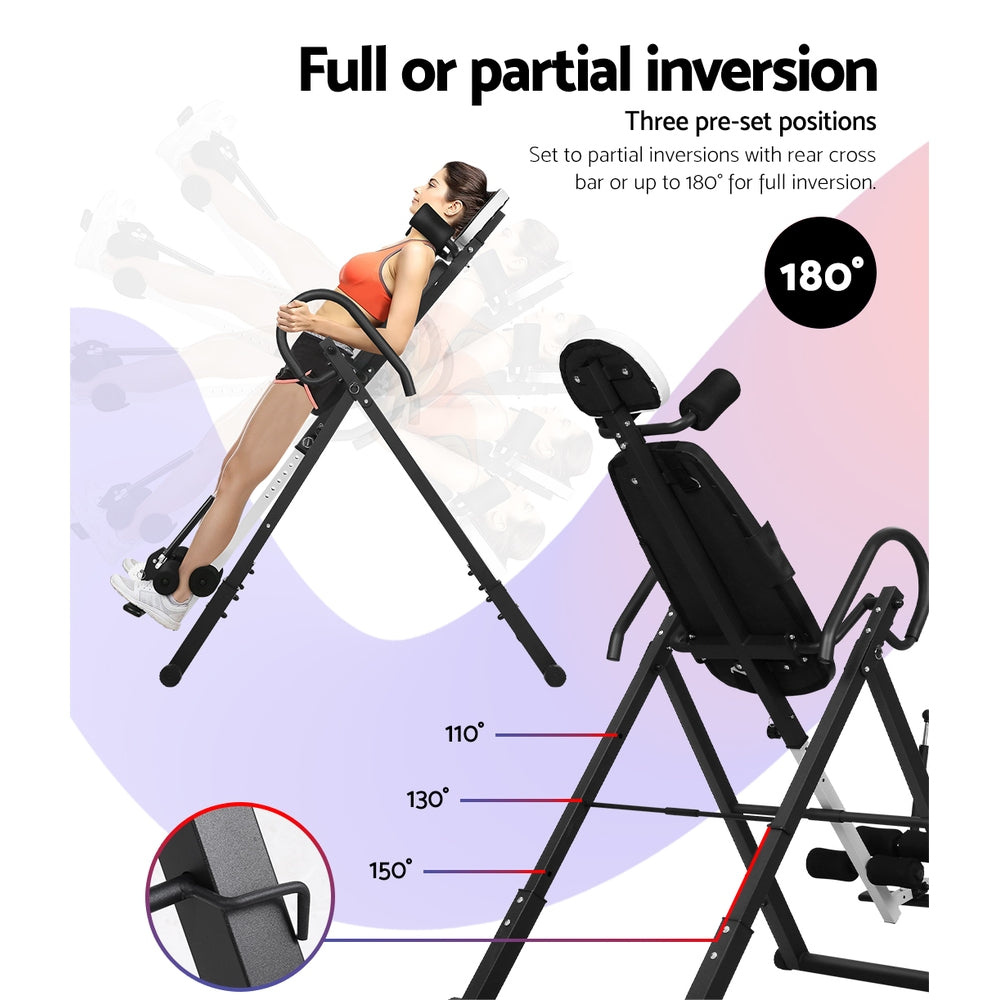 Everfit Inversion Table Gravity Exercise Inverter Back Stretcher Home Gym - SILBERSHELL