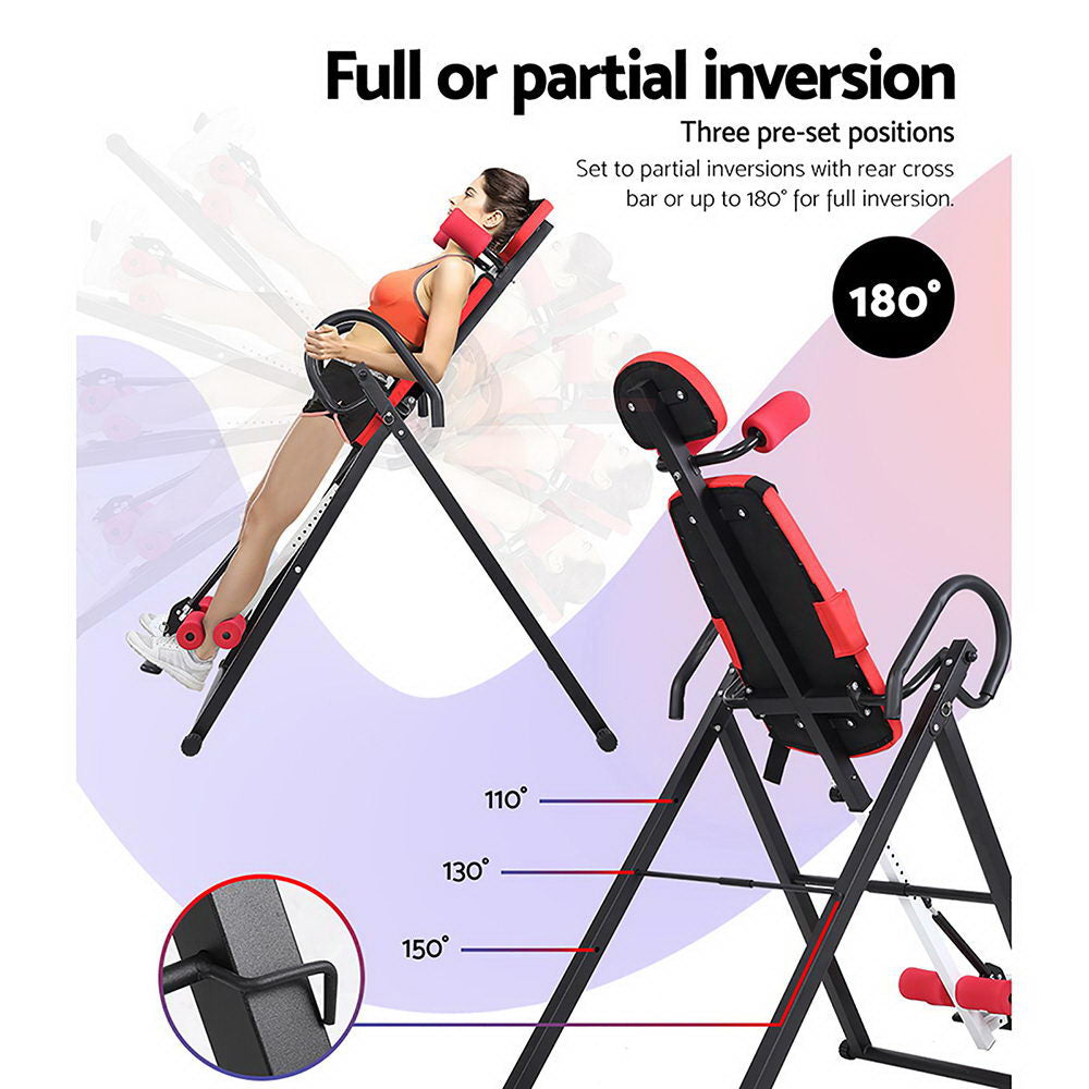 Everfit Inversion Table Gravity Stretcher Inverter Foldable Home Fitness Gym - SILBERSHELL