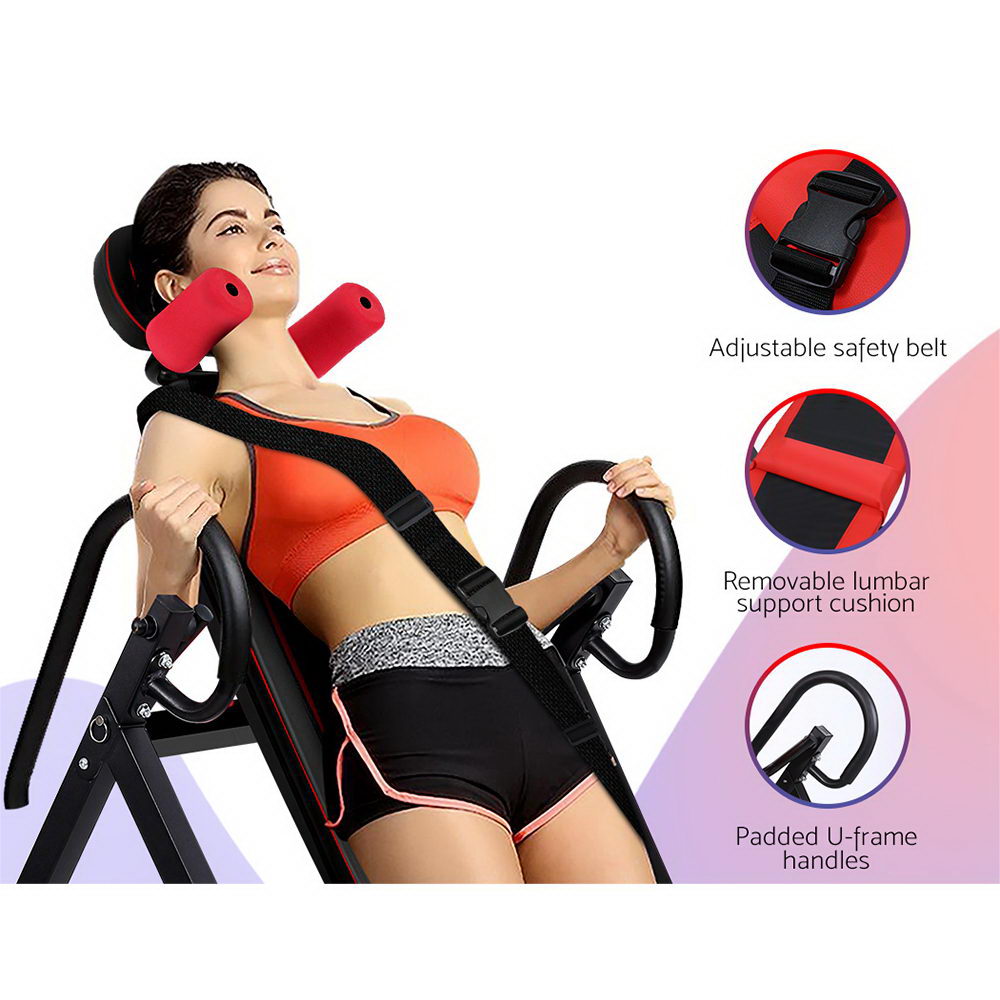 Everfit Inversion Table Gravity Stretcher Inverter Foldable Home Fitness Gym - SILBERSHELL