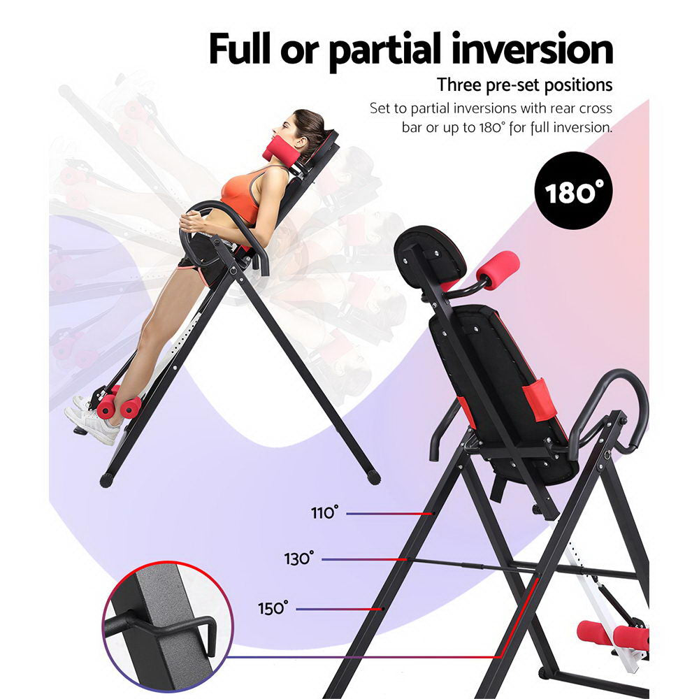 Everfit Inversion Table Gravity Stretcher Inverter Foldable Home Fitness Gym - SILBERSHELL