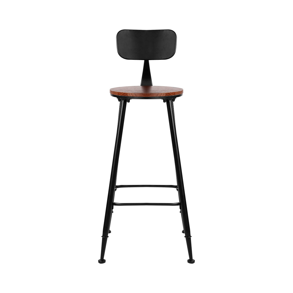 Artiss 4x Vintage Industrial Bar Stool Retro Barstools Dining Chairs Kitchen - SILBERSHELL