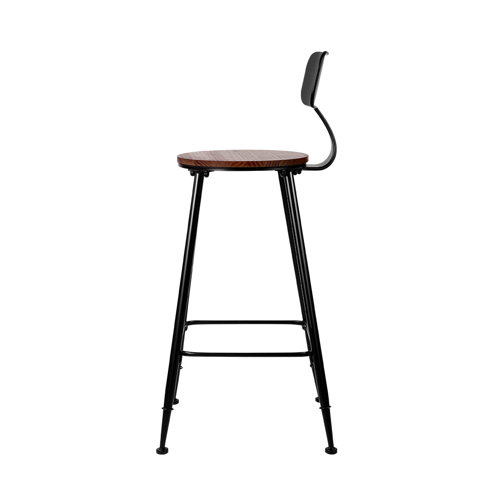 Artiss 4x Vintage Industrial Bar Stool Retro Barstools Dining Chairs Kitchen - SILBERSHELL