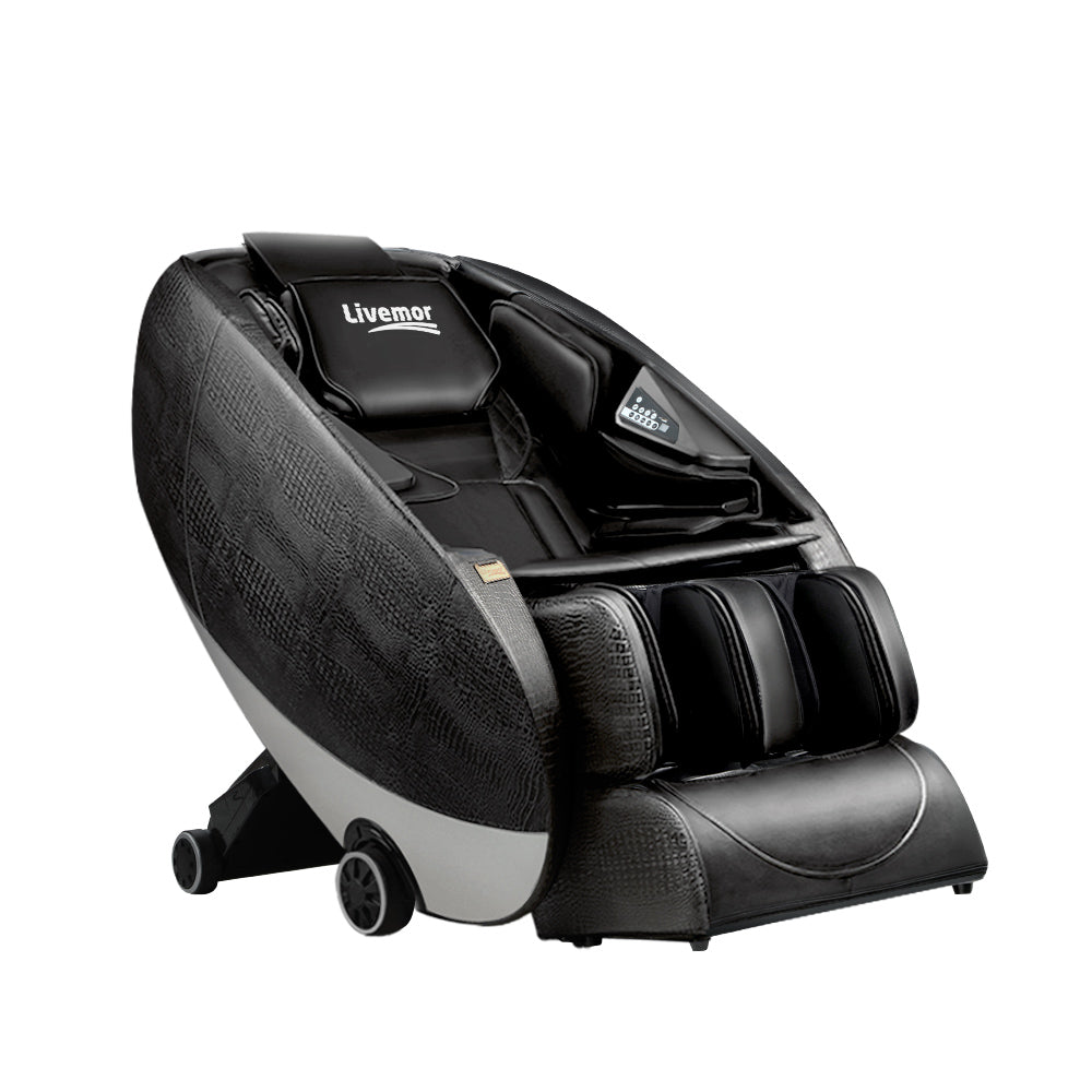 Livemor Massage Chair Zero Gravity Electric Massage Recliner Chair Deluxe Black - SILBERSHELL