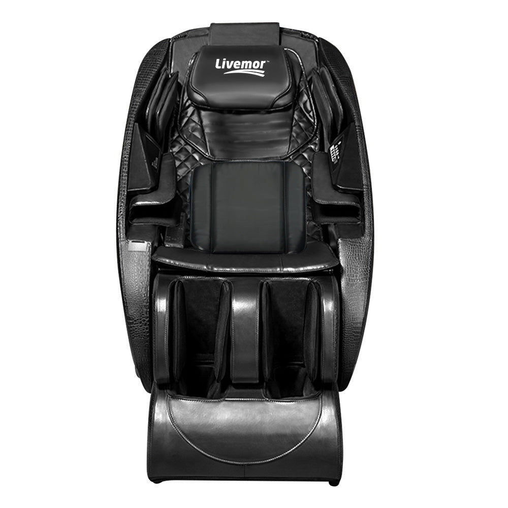 Livemor Massage Chair Zero Gravity Electric Massage Recliner Chair Deluxe Black - SILBERSHELL