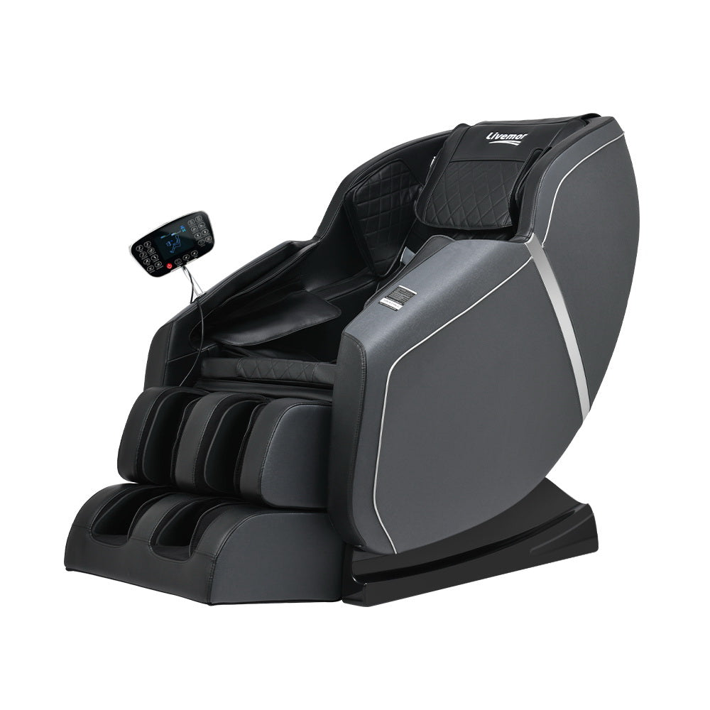 Livemor Electric Massage Chair Full Body Reclining Zero Shiatsu Heating Massager - SILBERSHELL