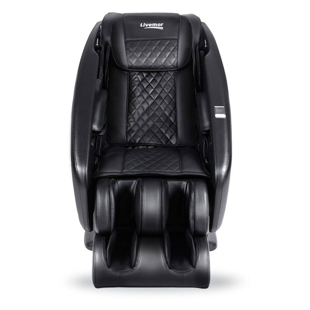 Livemor 3D Electric Massage Chair Shiatsu Kneading Massager Zero Gravity Large Black - SILBERSHELL™