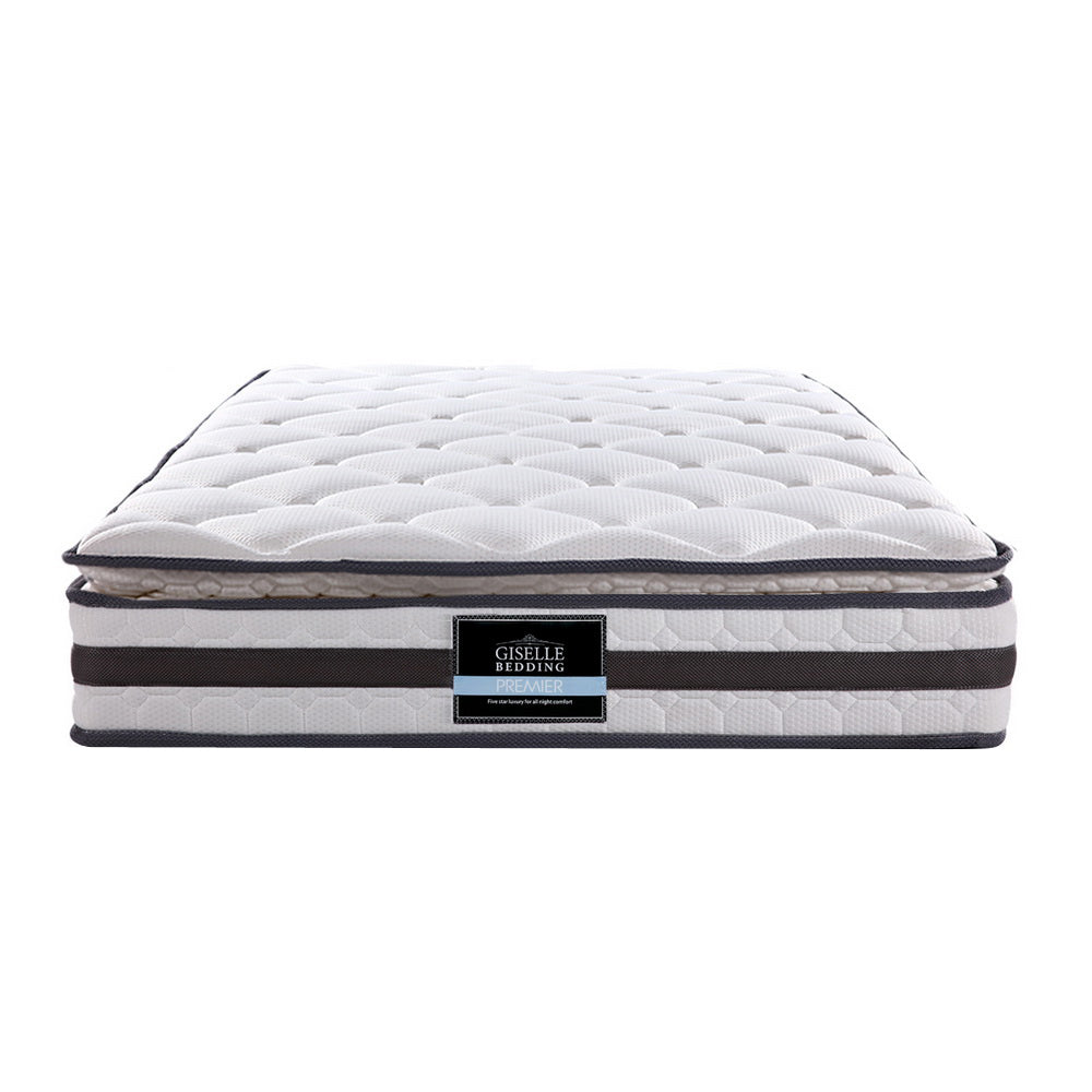 Giselle Bedding 21cm Mattress Pillow Top King Single - SILBERSHELL