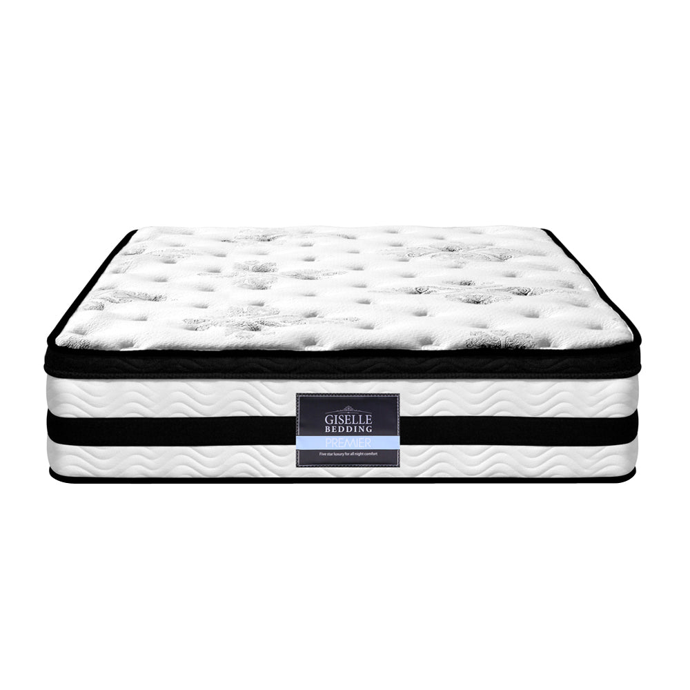 Giselle Bedding 34cm Mattress Euro Top Pocket Spring Single - SILBERSHELL