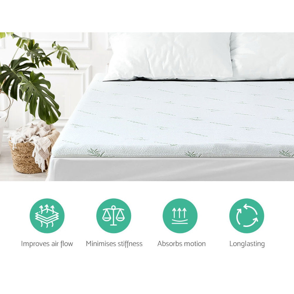 Giselle Bedding 11-zone Memory Foam Mattress Topper 8cm - Single - SILBERSHELL