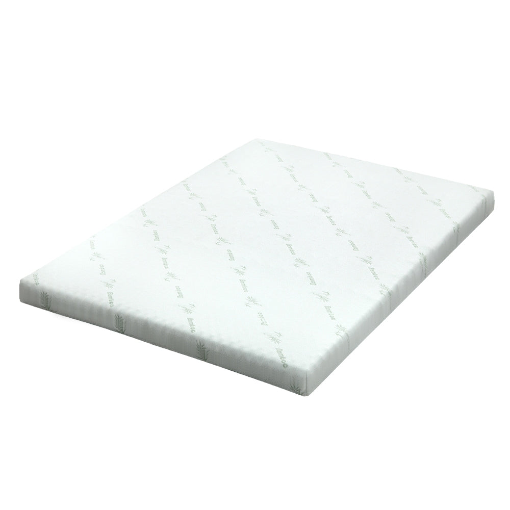 Giselle Bedding Cool Gel Memory Foam Mattress Topper w/Bamboo Cover 10cm - Queen - SILBERSHELL