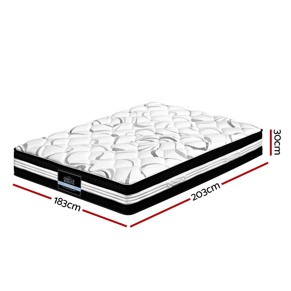 Giselle Bedding 30cm Mattress Medium Firm King - SILBERSHELL