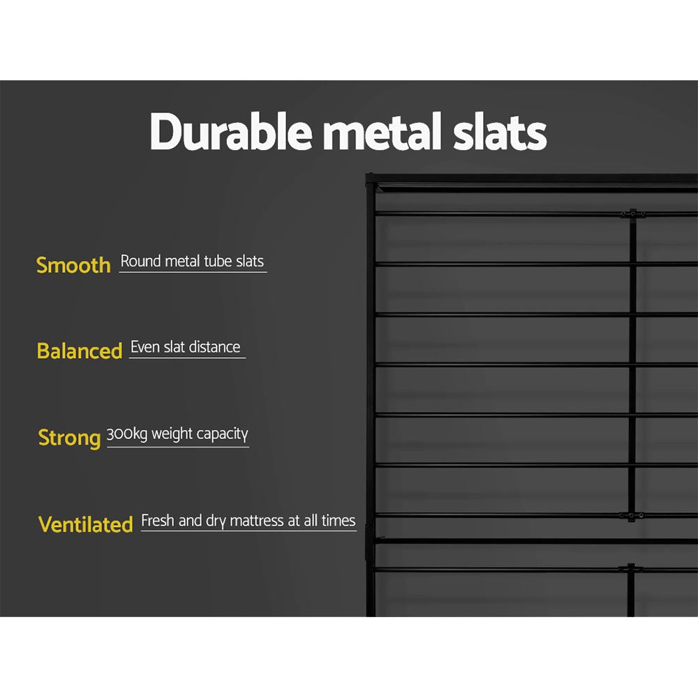 Artiss Bed Frame King Size Metal Frame DANE - SILBERSHELL