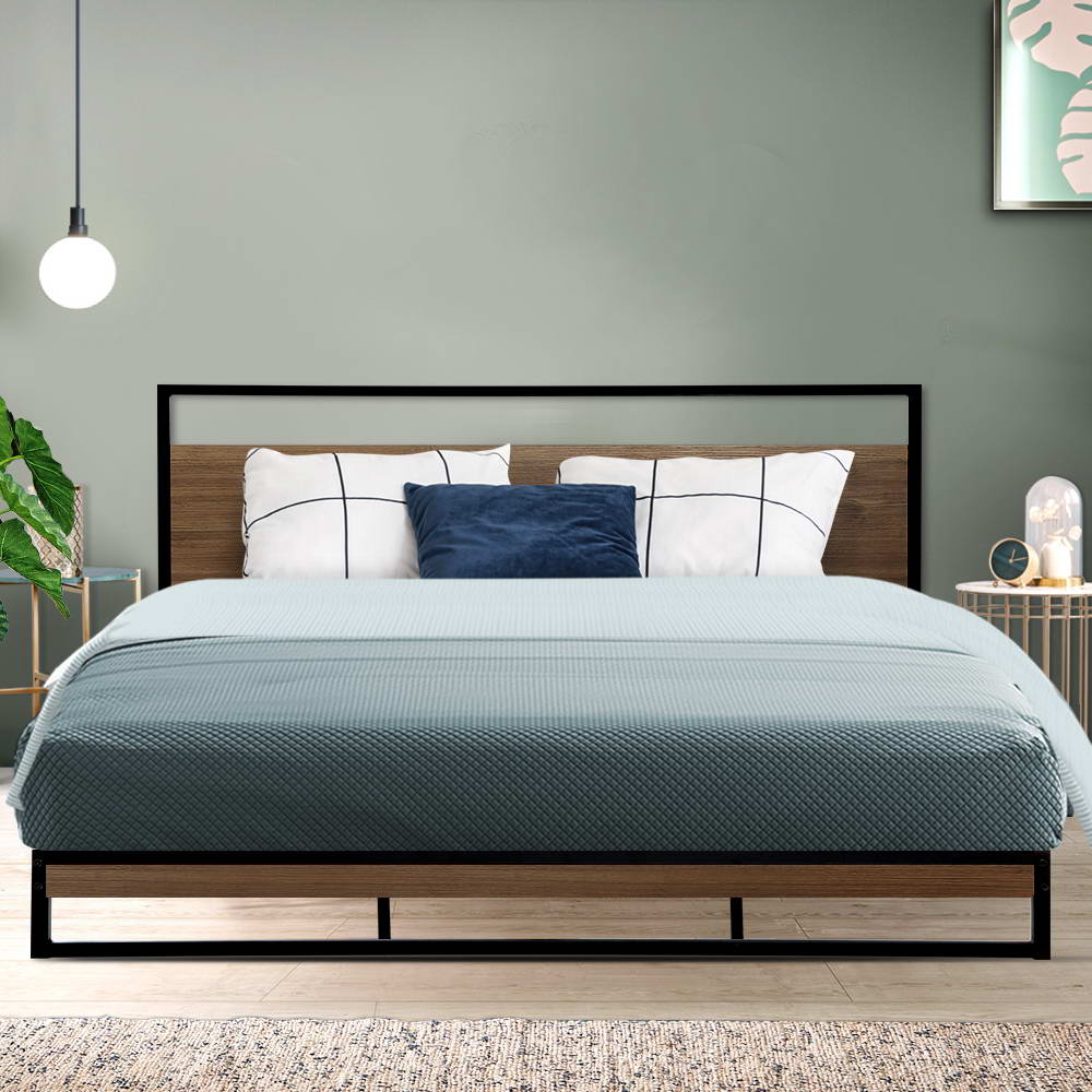 Artiss Bed Frame King Size Metal Frame DANE - SILBERSHELL