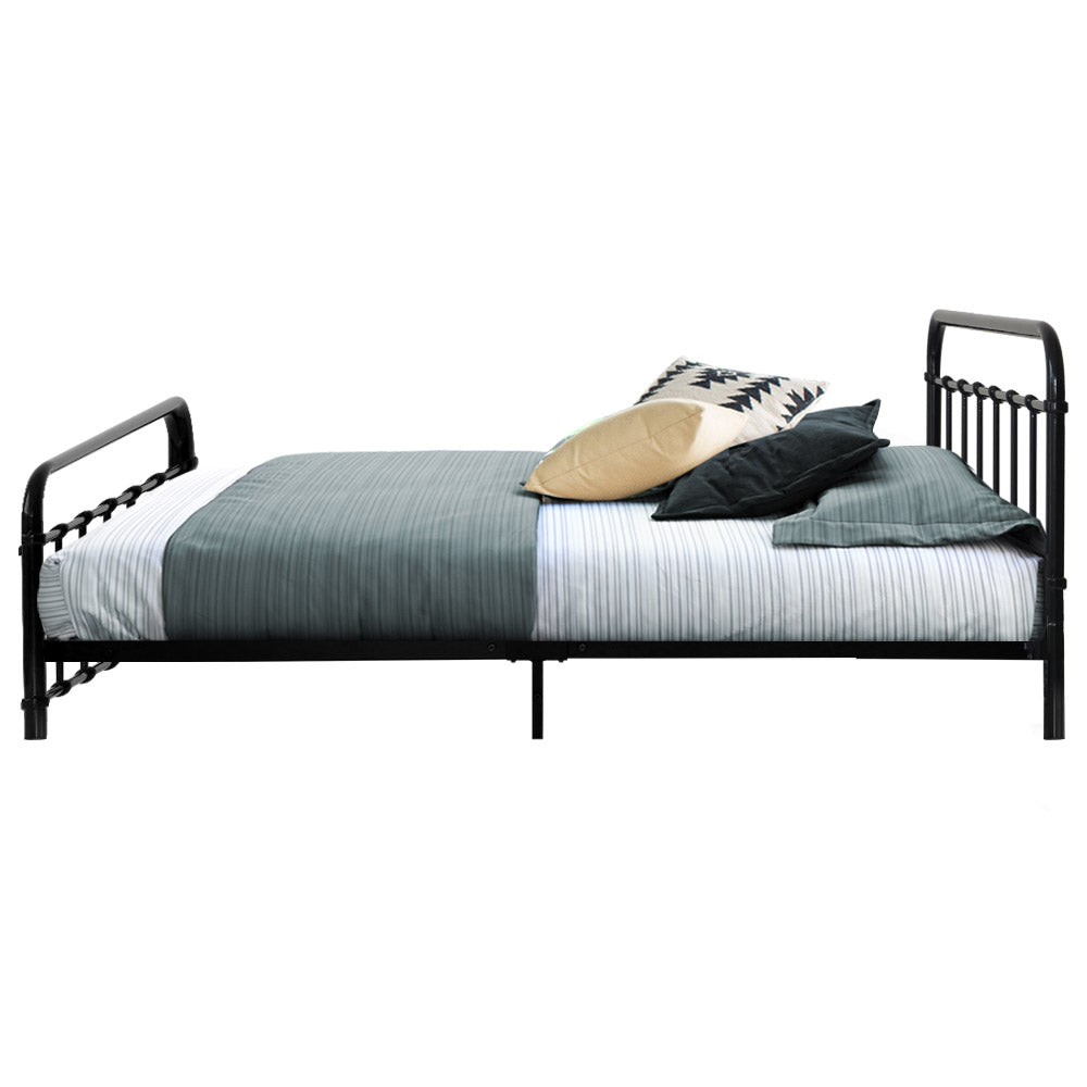 Artiss Bed Frame Metal Frames LEO - Single (Black) - SILBERSHELL