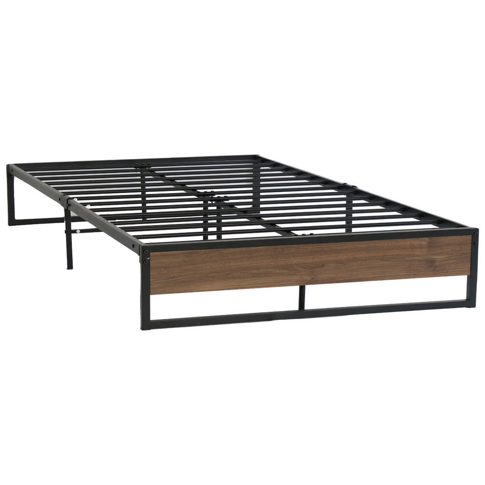 Artiss Bed Frame Metal Frame Bed Base OSLO - Double - SILBERSHELL