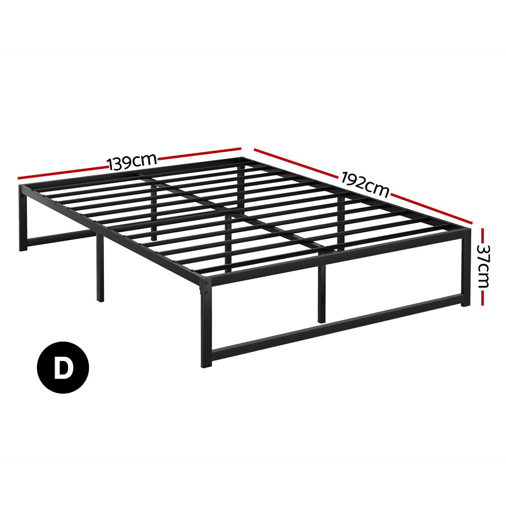 Artiss Bed Frame Double Size Metal Frame TINO - SILBERSHELL