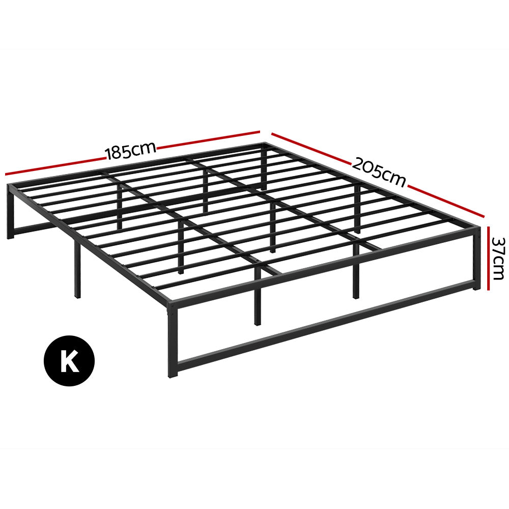 Artiss Bed Frame King Size Metal Frame TINO - SILBERSHELL