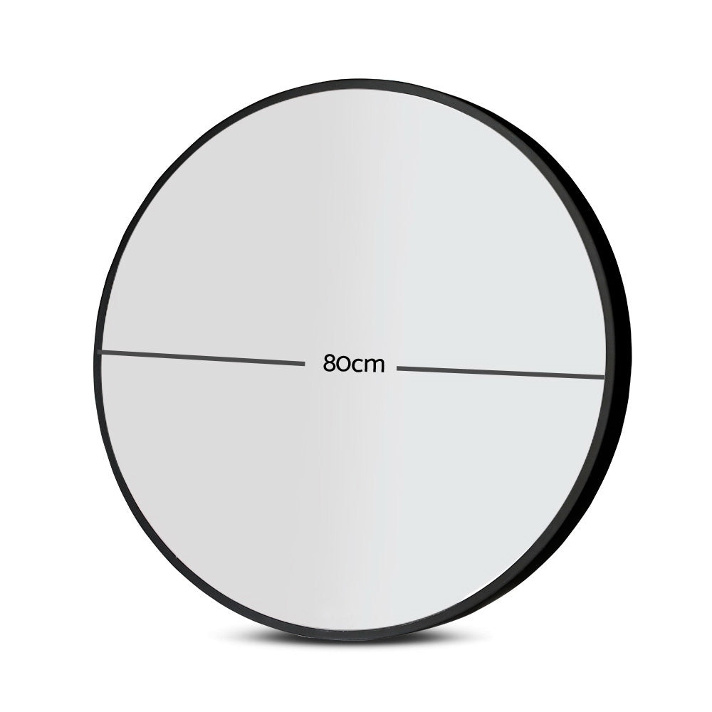 Embellir 80cm Wall Mirror Bathroom Round Makeup Mirror - SILBERSHELL