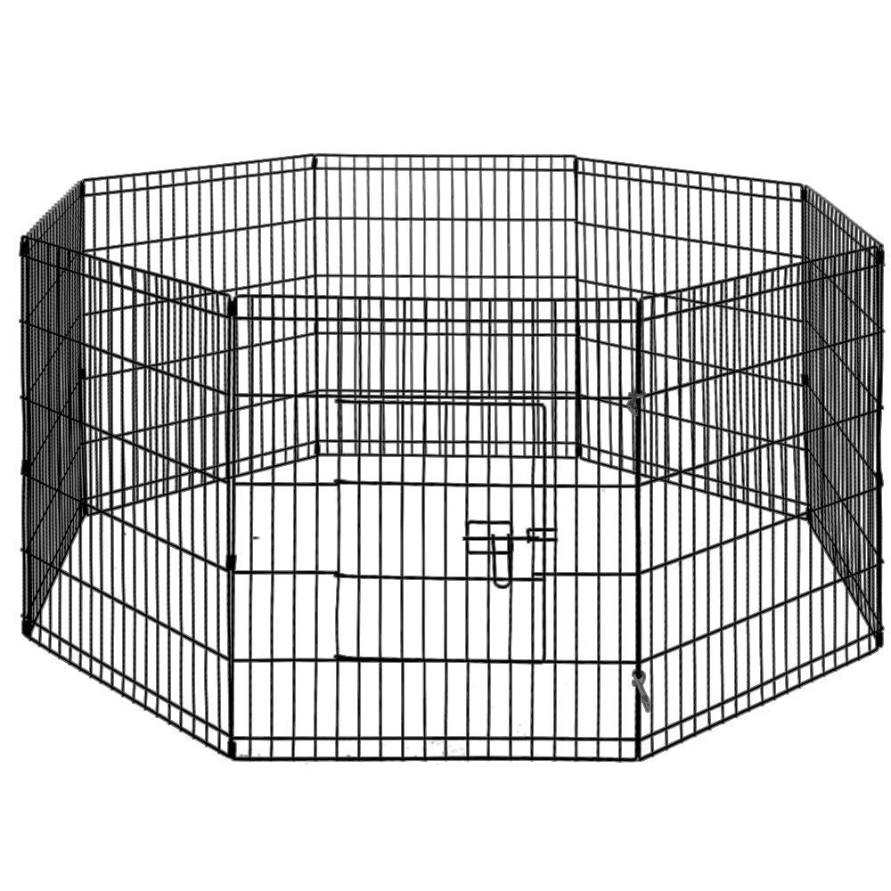 i.Pet Pet Playpen Dog Playpen 30" 8 Panel Puppy Exercise Cage Enclosure Fence - SILBERSHELL