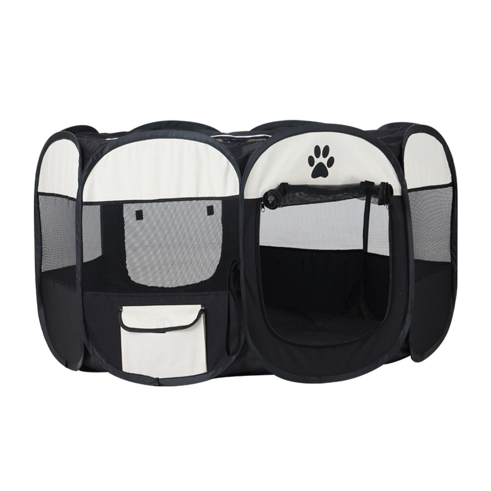 i.Pet Dog Playpen Pet Playpen Enclosure Crate 8 Panel Play Pen Tent Bag Fence Puppy XL - SILBERSHELL