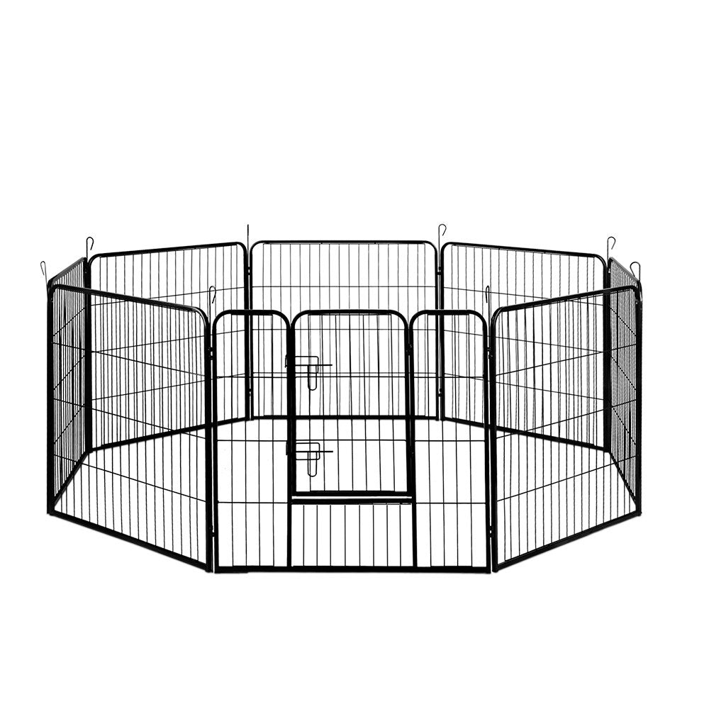 i.Pet Pet Playpen Dog Playpen 8 Panel Exercise Cage Enclosure Fence 80x80cm - SILBERSHELL