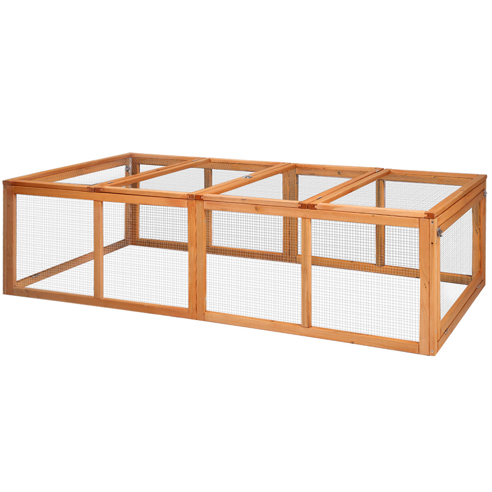 i.Pet Chicken Coop Rabbit Hutch 180cm Extra Large Wooden Chicken House Run XL Hen Cage - SILBERSHELL