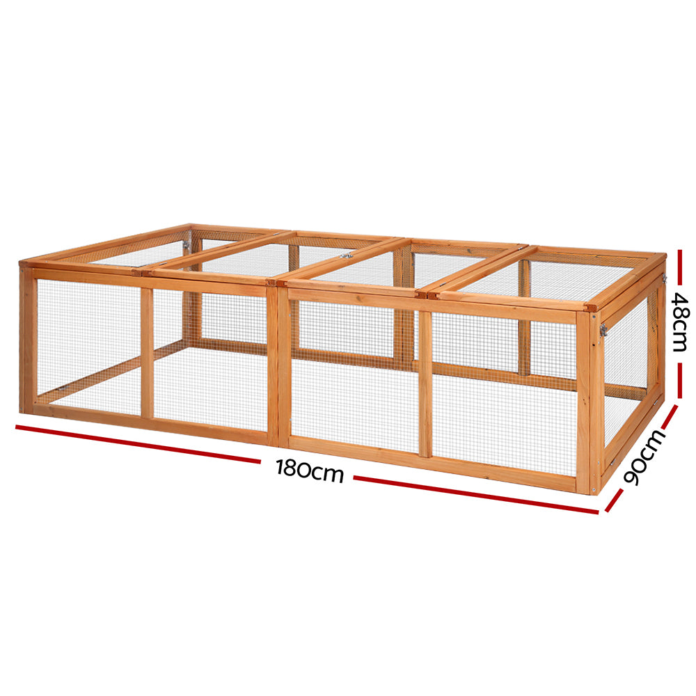 i.Pet Chicken Coop Rabbit Hutch 180cm Extra Large Wooden Chicken House Run XL Hen Cage - SILBERSHELL