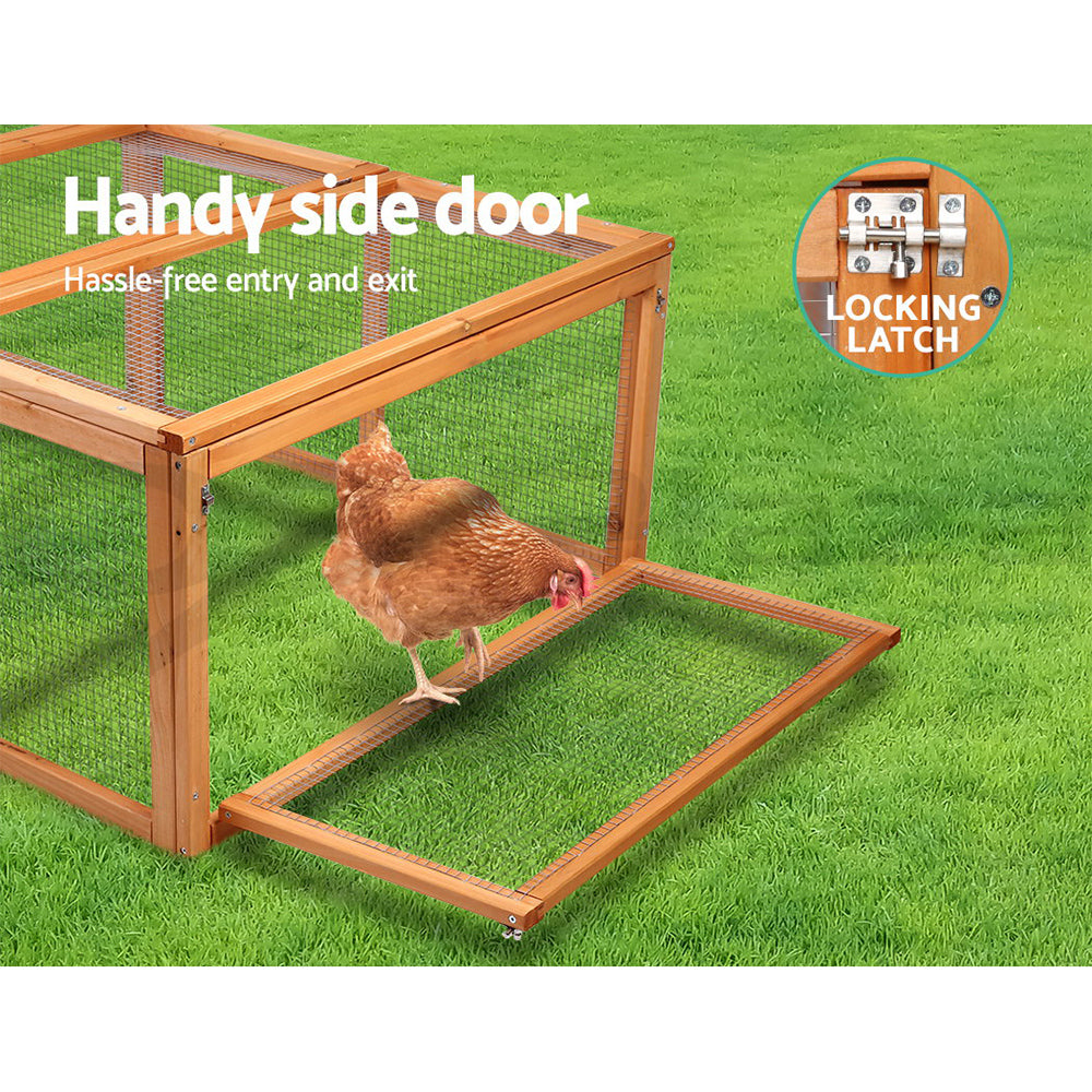 i.Pet Chicken Coop Rabbit Hutch 180cm Extra Large Wooden Chicken House Run XL Hen Cage - SILBERSHELL