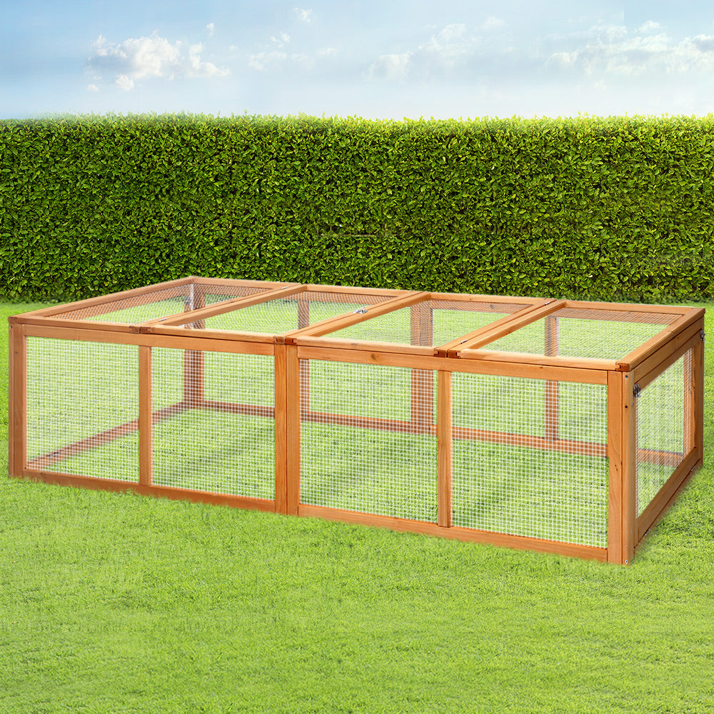 i.Pet Chicken Coop Rabbit Hutch 180cm Extra Large Wooden Chicken House Run XL Hen Cage - SILBERSHELL