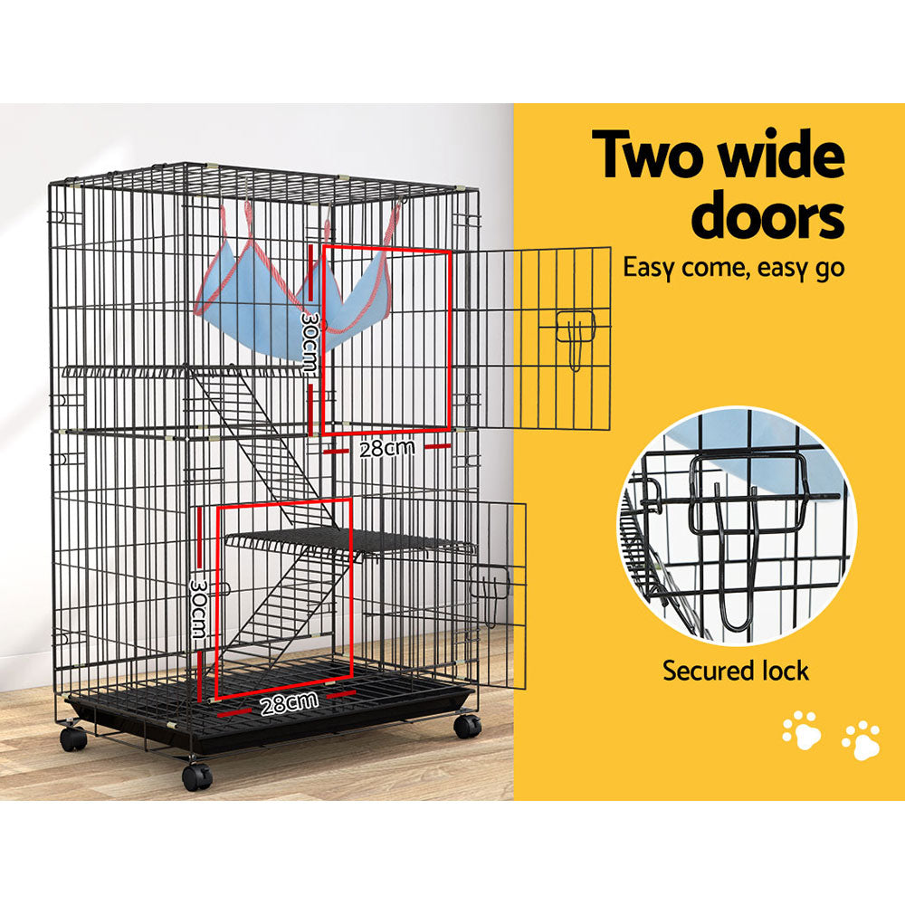 i.Pet Rabbit Cage Indoor Hutch Guinea Pig Bunny Ferret Hamster Pet Cage Outdoor - SILBERSHELL