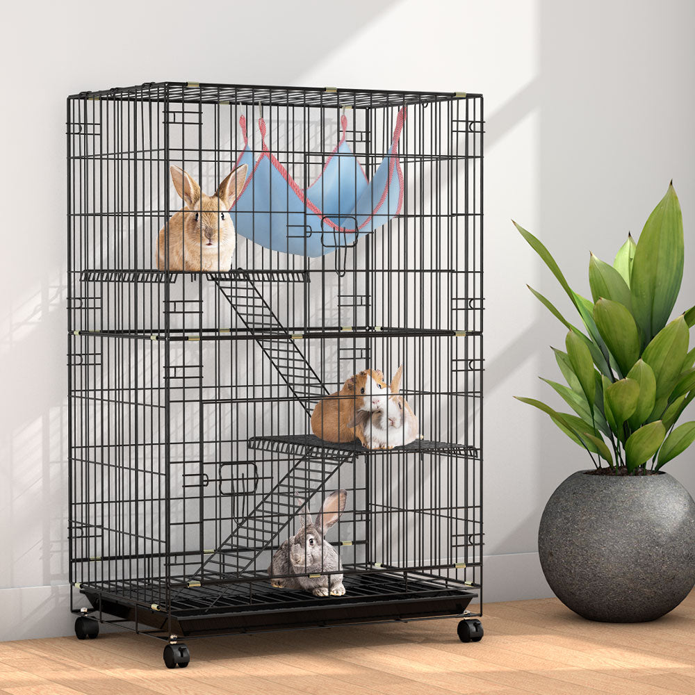 i.Pet Rabbit Cage Indoor Hutch Guinea Pig Bunny Ferret Hamster Pet Cage Outdoor - SILBERSHELL