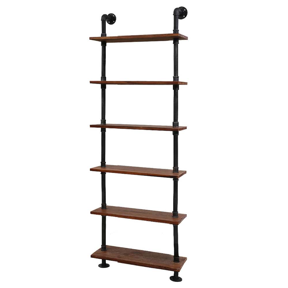 Artiss Rustic Wall Shelves Display Bookshelf Industrial DIY Pipe Shelf Brackets - SILBERSHELL™