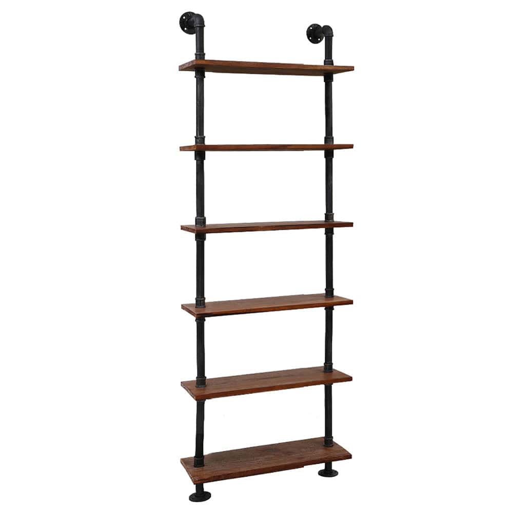 Artiss Rustic Wall Shelves Display Bookshelf Industrial DIY Pipe Shelf Brackets - SILBERSHELL™