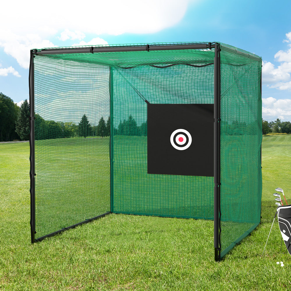 Everfit 3m Golf Practice Net Hitting Cage with Steel Frame Baseball Training - SILBERSHELL