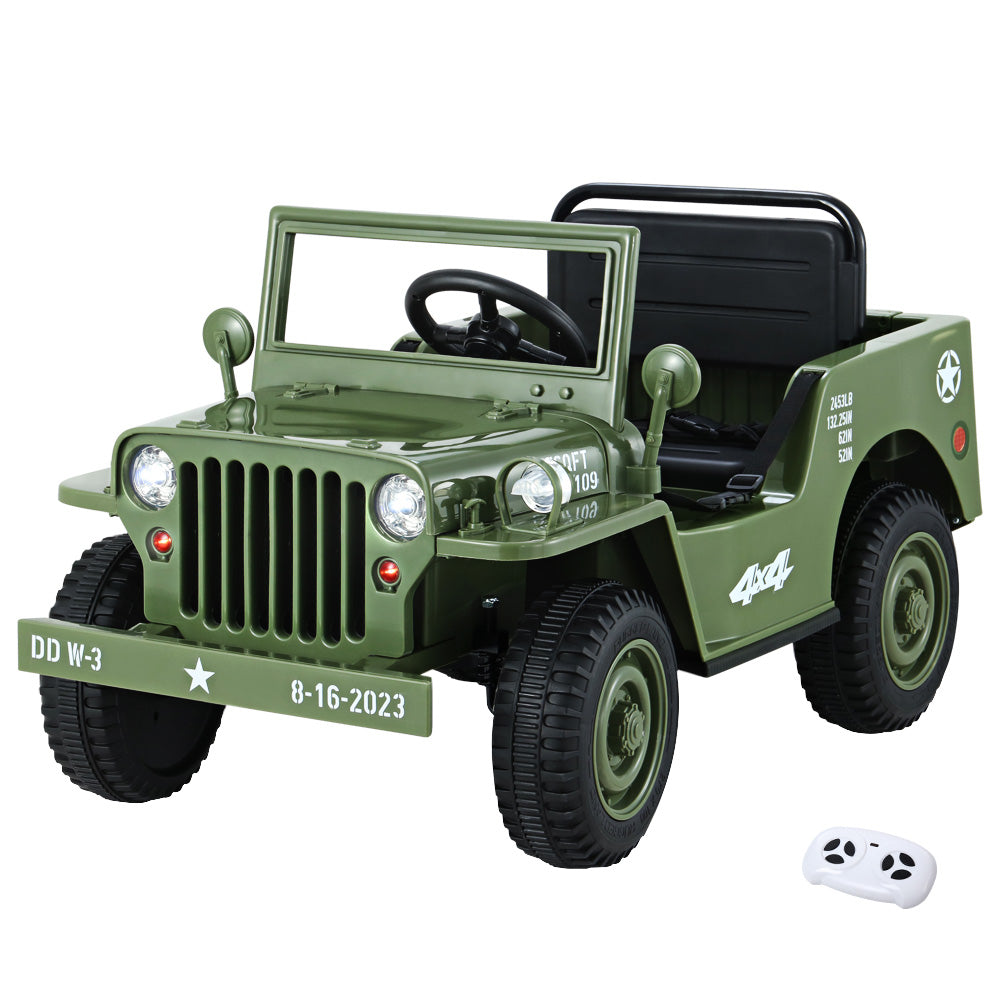 Rigo Kids Ride On Car Off Road Military Toy Cars 12V Olive - SILBERSHELL