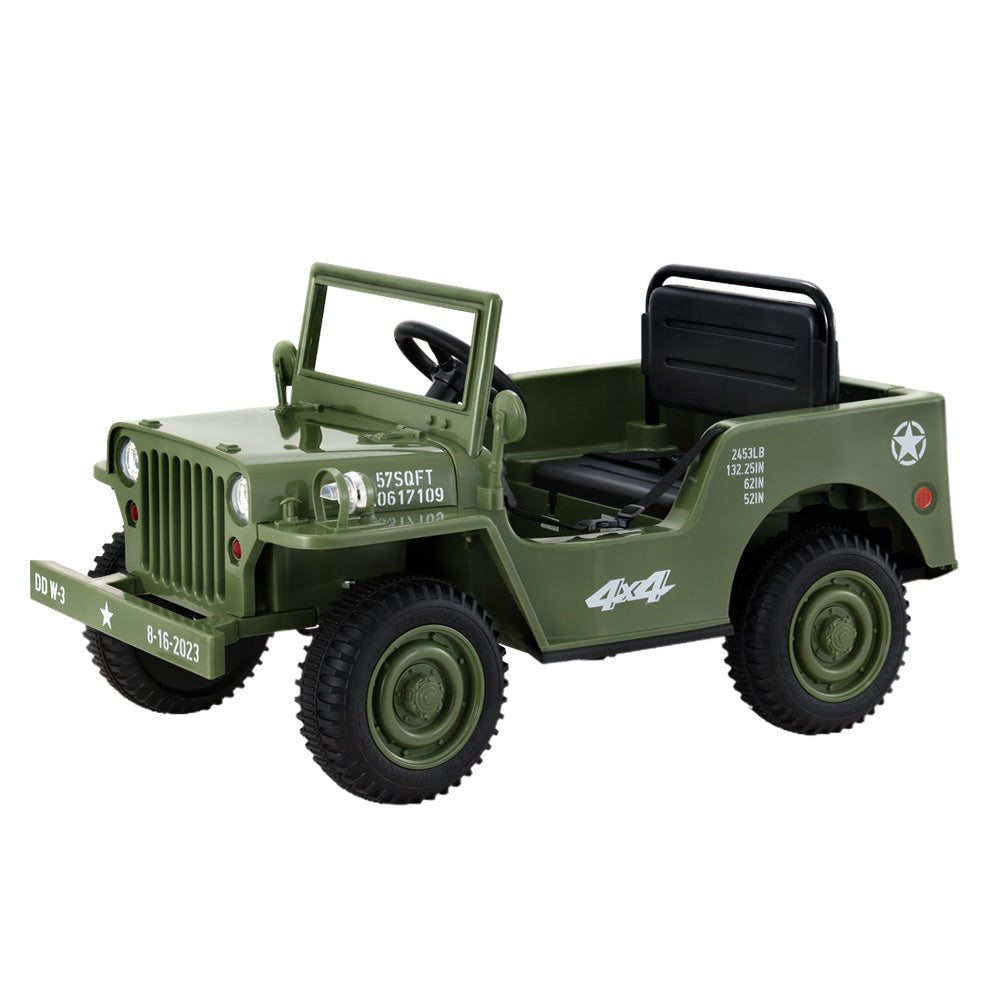 Rigo Kids Ride On Car Off Road Military Toy Cars 12V Olive - SILBERSHELL