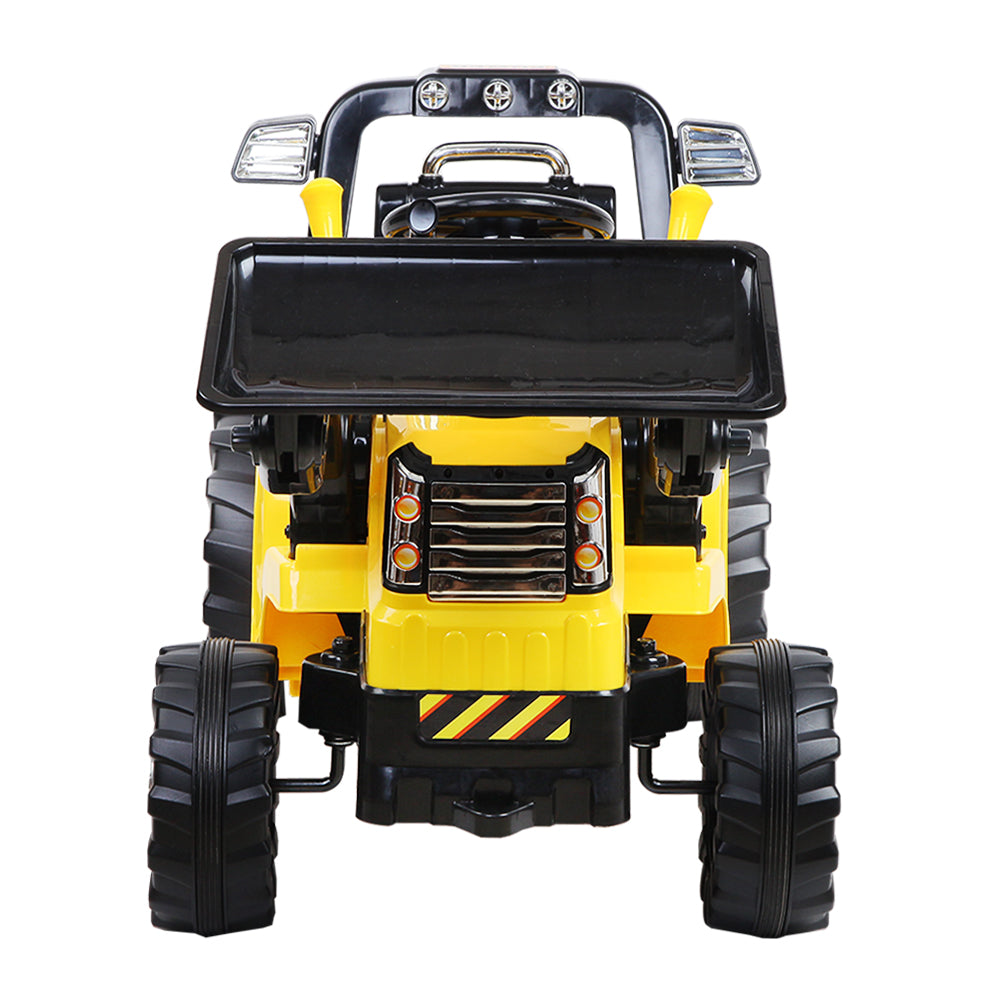 Rigo Kids Ride On Bulldozer Digger Electric Car Yellow - SILBERSHELL