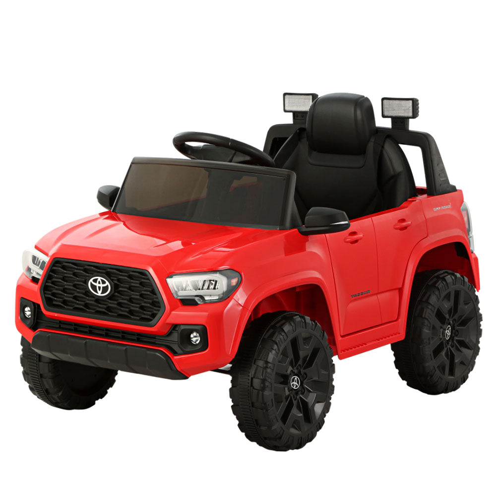 Toyota Ride On Car Kids Electric Toy Cars Tacoma Off Road Jeep 12V Battery Red - SILBERSHELL