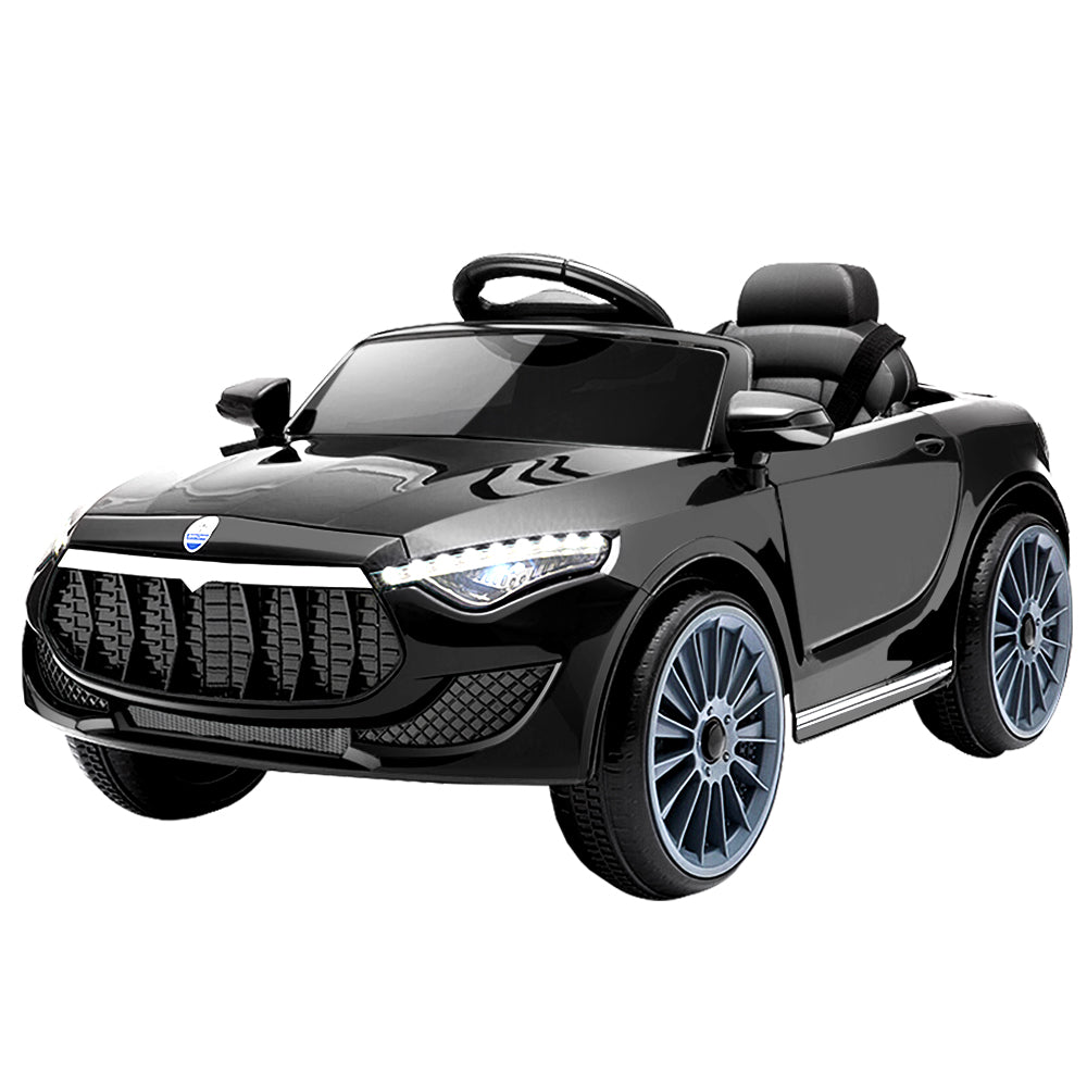 Rigo Kids Ride On Car Electric Toys 12V Battery Remote Control Black MP3 LED - SILBERSHELL