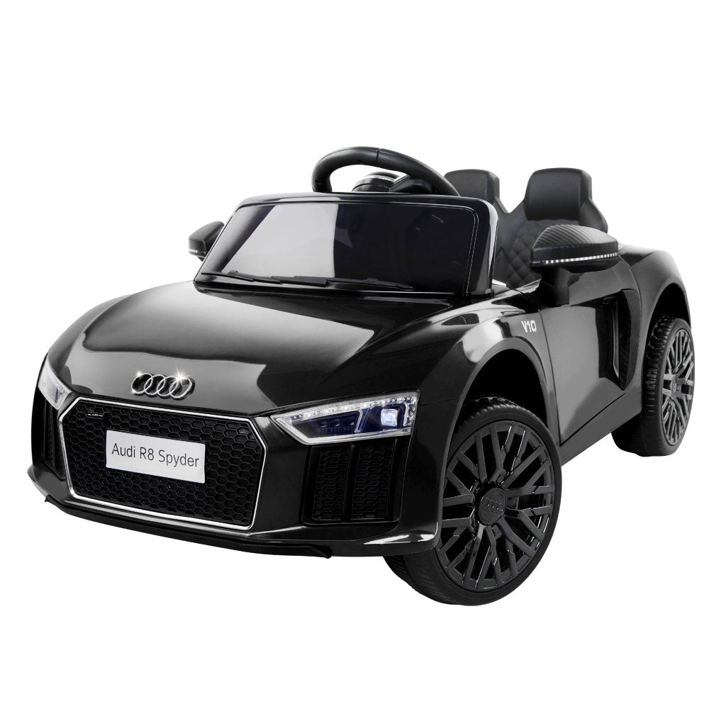 Kids Ride On Car Audi R8 Licensed Electric 12V Black - SILBERSHELL