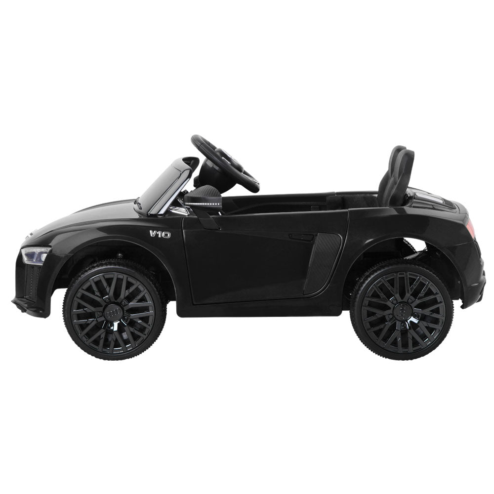 Kids Ride On Car Audi R8 Licensed Electric 12V Black - SILBERSHELL