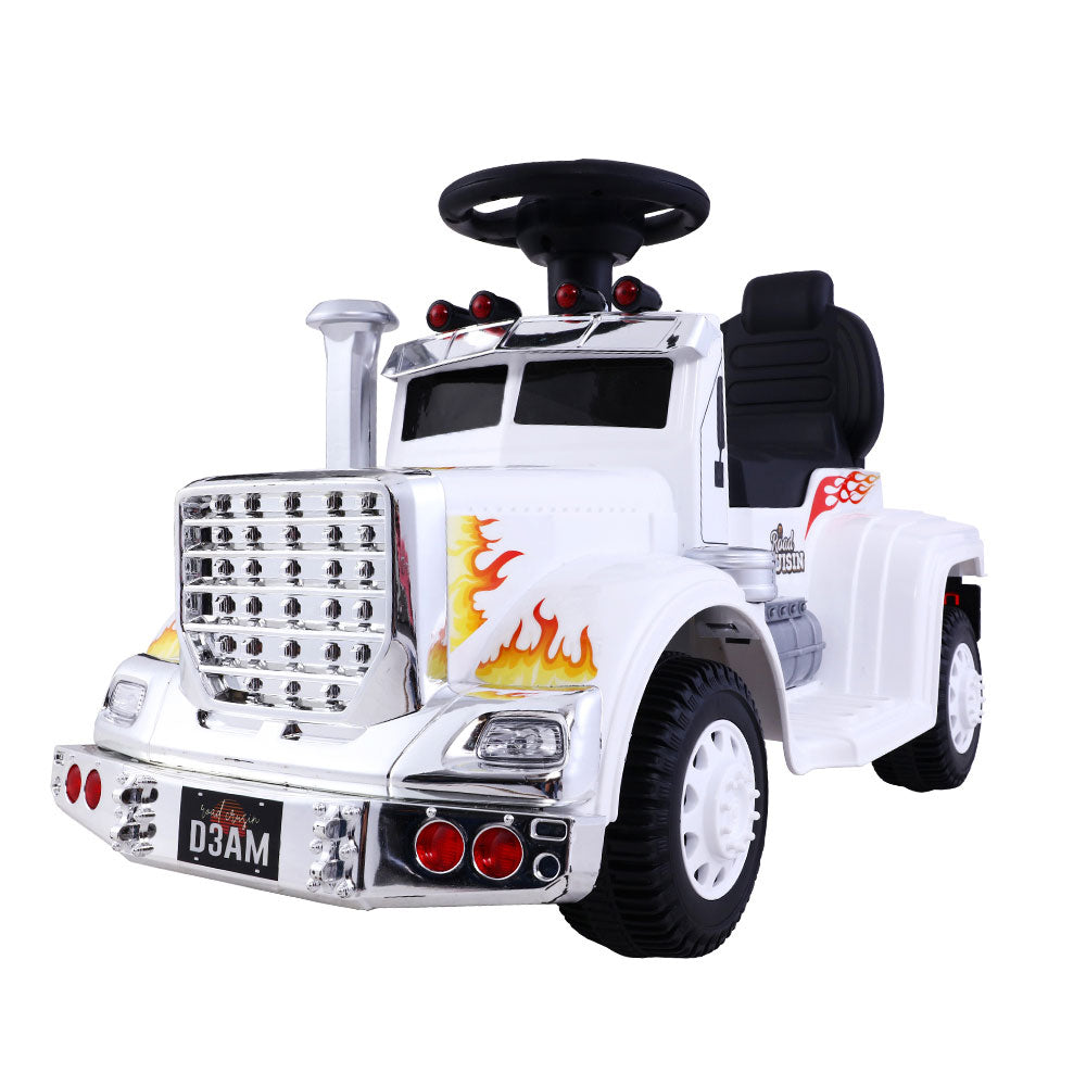 Ride On Cars Kids Electric Toys Car Battery Truck Childrens Motorbike Toy Rigo White - SILBERSHELL