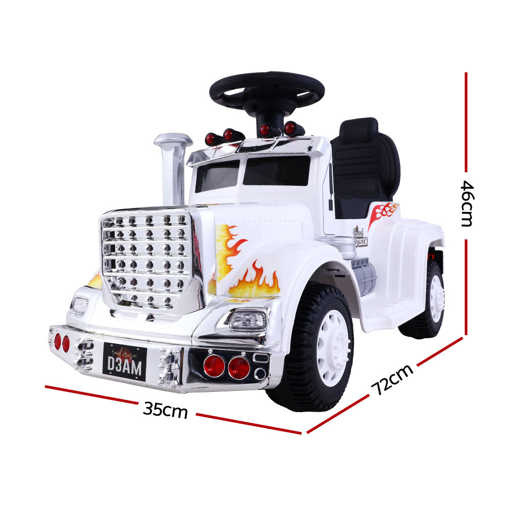 Ride On Cars Kids Electric Toys Car Battery Truck Childrens Motorbike Toy Rigo White - SILBERSHELL