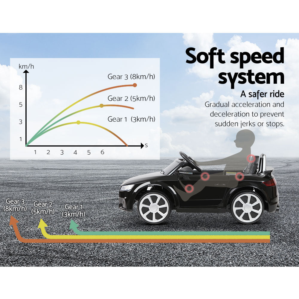 Kids Ride On Car Audi Licensed TT RS Black - SILBERSHELL