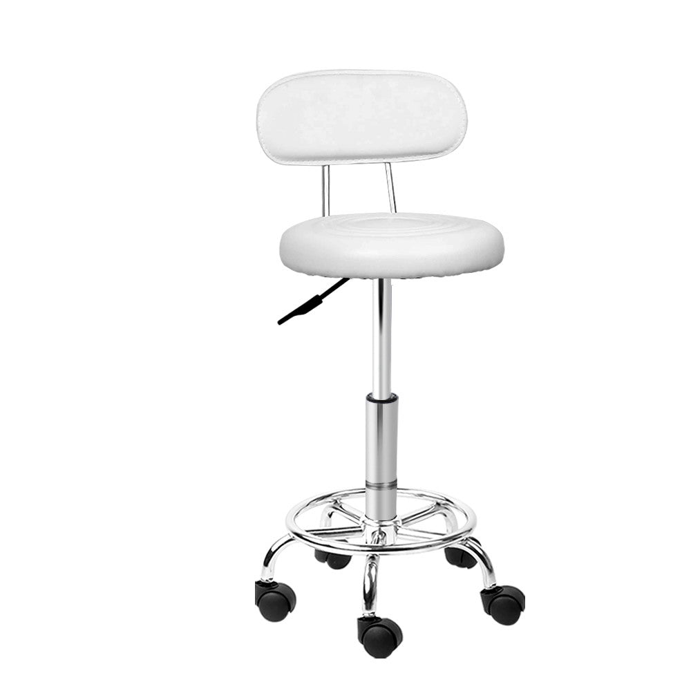 Artiss Salon Stool Swivel Barber Chair Backrest Hairdressing Hydraulic Height - SILBERSHELL